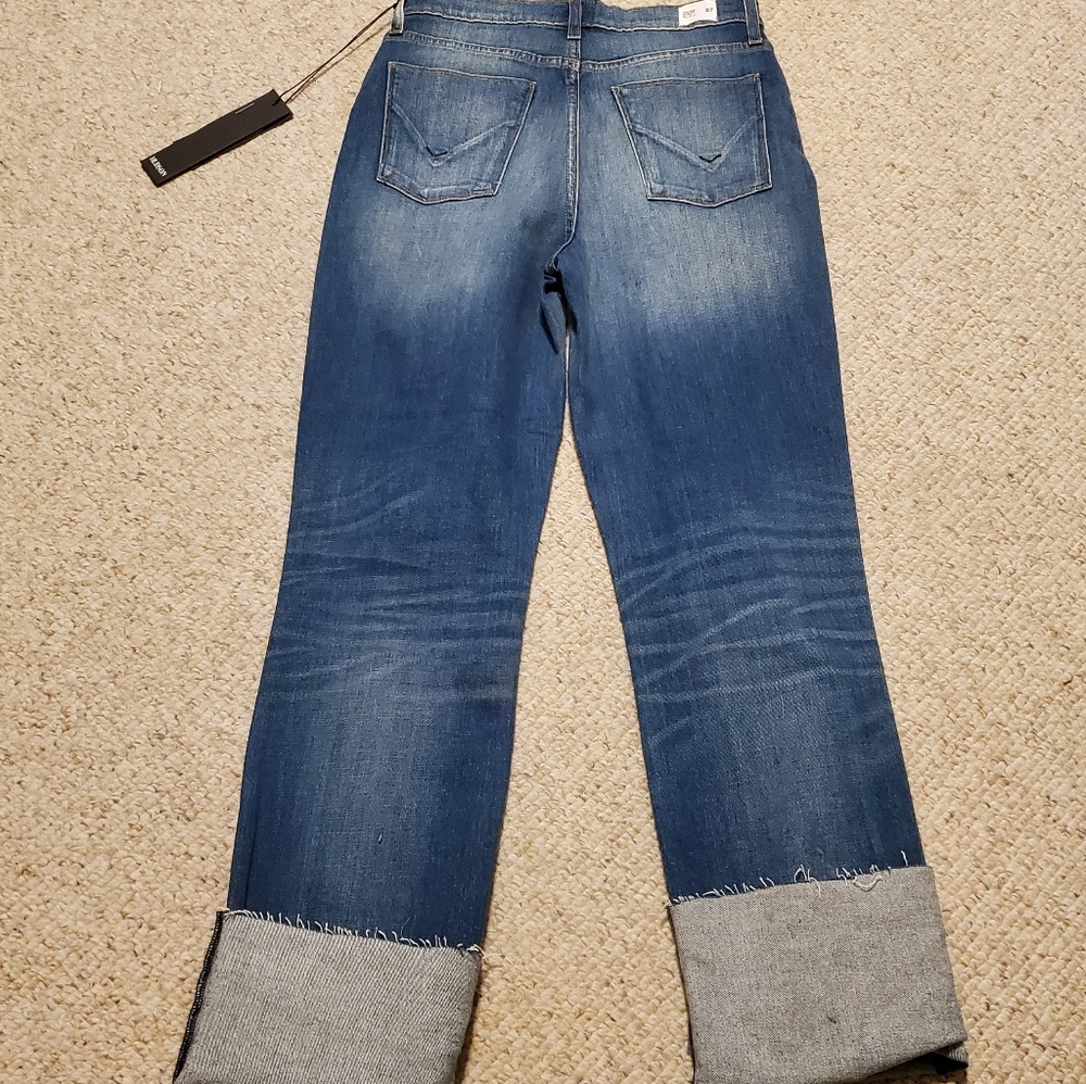 Hudson Jean High Rise Zoeey Deep Cut Straight Crop - Picture 2 of 5